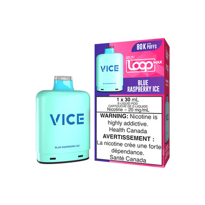 STLTH Loop Max x Vice 80K Pod Blue Raspberry Ice vape pod