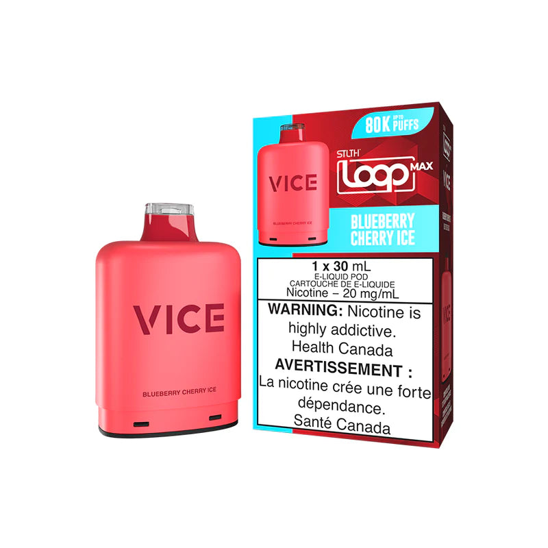 STLTH Loop Max x Vice 80K Pod Blueberry Cherry Ice vape pod