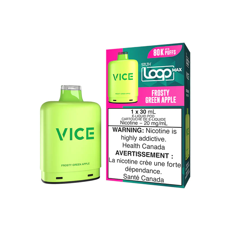 STLTH Loop Max x Vice 80K Pod Frosty Green Apple vape pod
