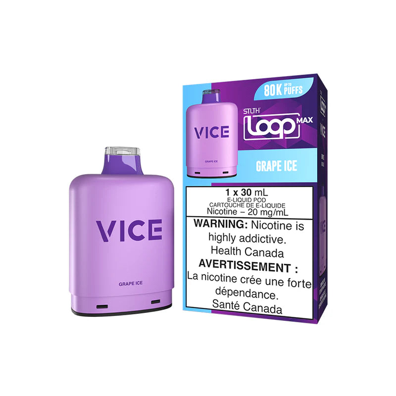 STLTH Loop Max x Vice 80K Pod Grape Ice vape pod