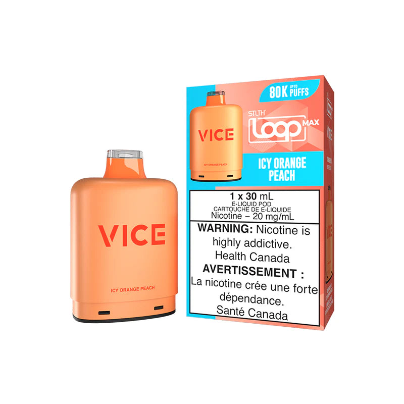 STLTH Loop Max x Vice 80K Pod Icy Orange Peach vape pod
