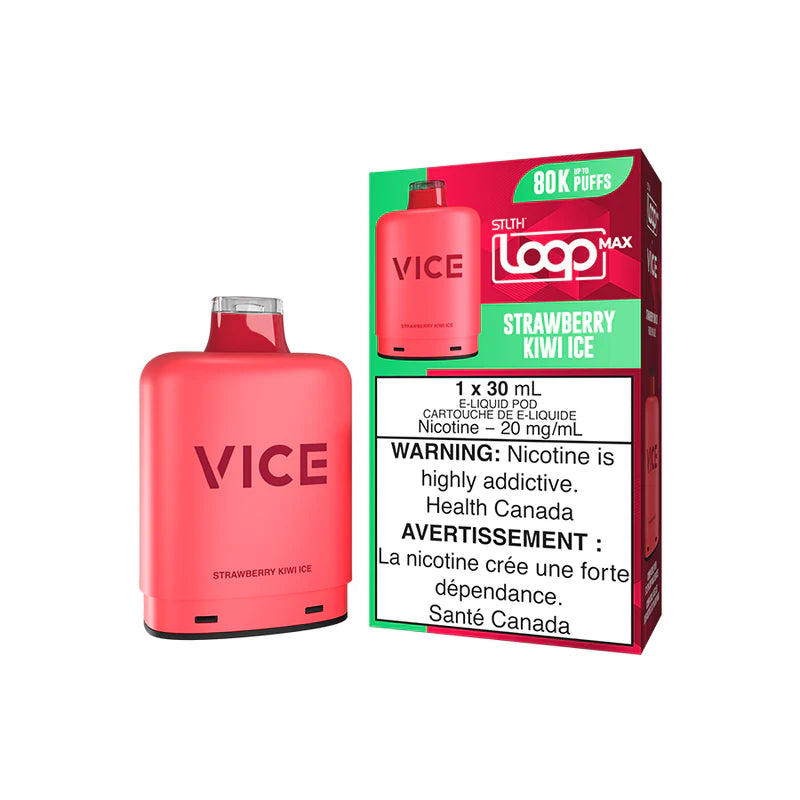STLTH Loop Max x Vice 80K Pod Strawberry Kiwi Ice vape pod