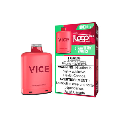 STLTH Loop Max x Vice 80K Pod Strawberry Kiwi Ice vape pod