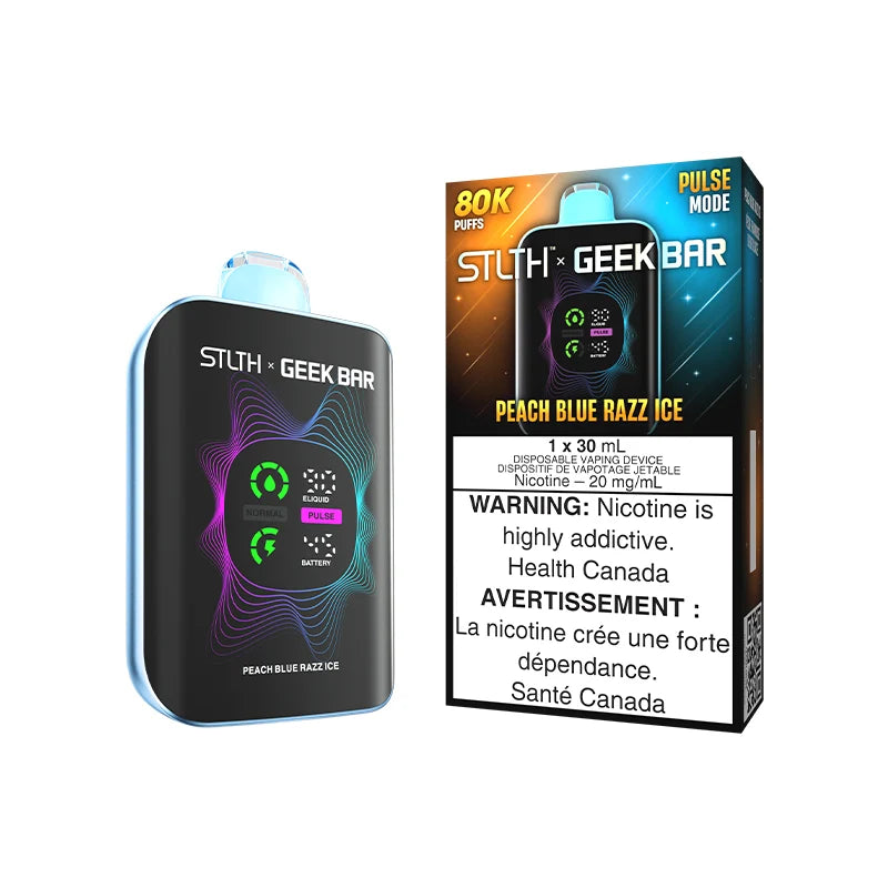 STLTH X Geek Bar 80K Disposable Peach Blue Razz Ice disposable vape