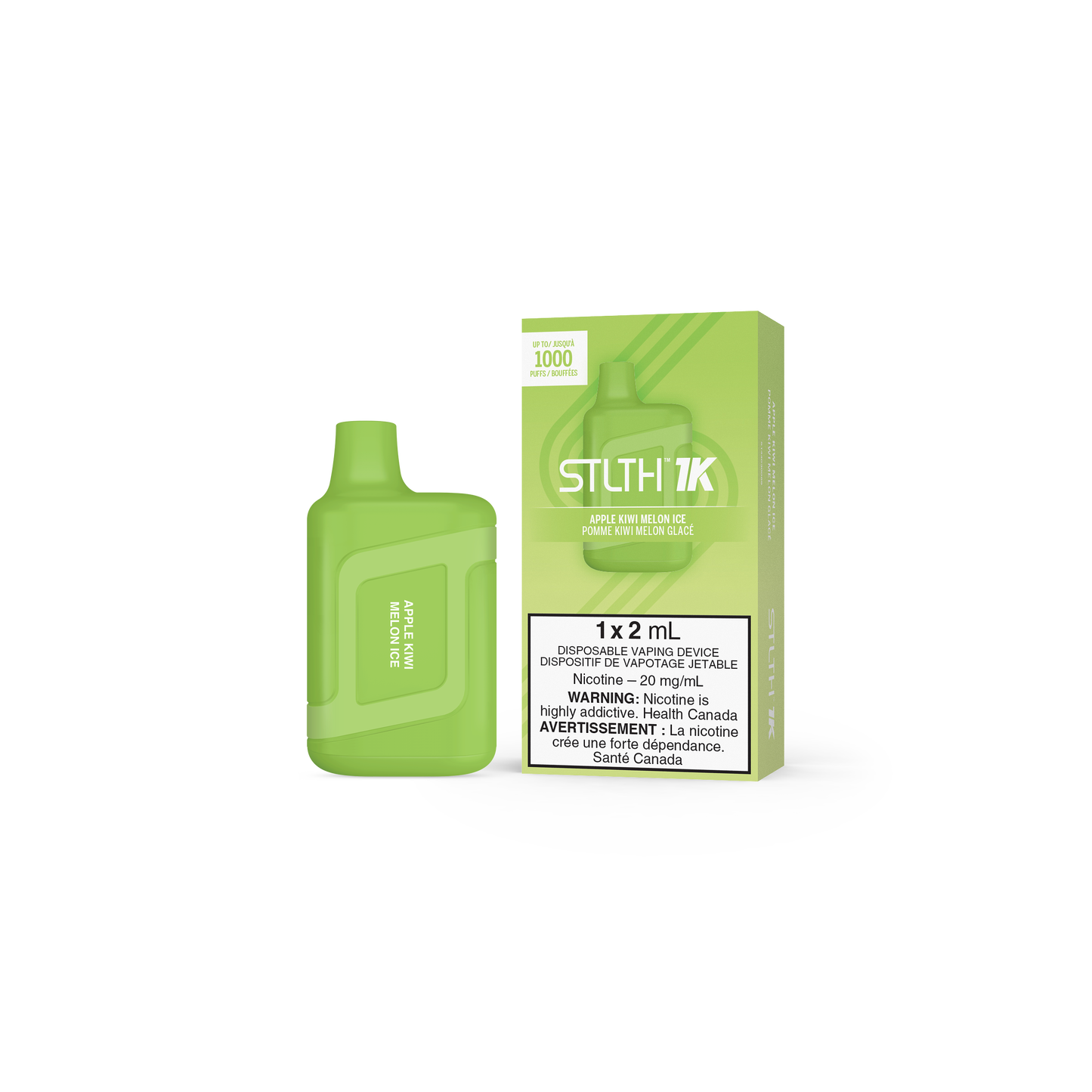 STLTH 1K Disposable Apple Kiwi Melon Ice disposable vape