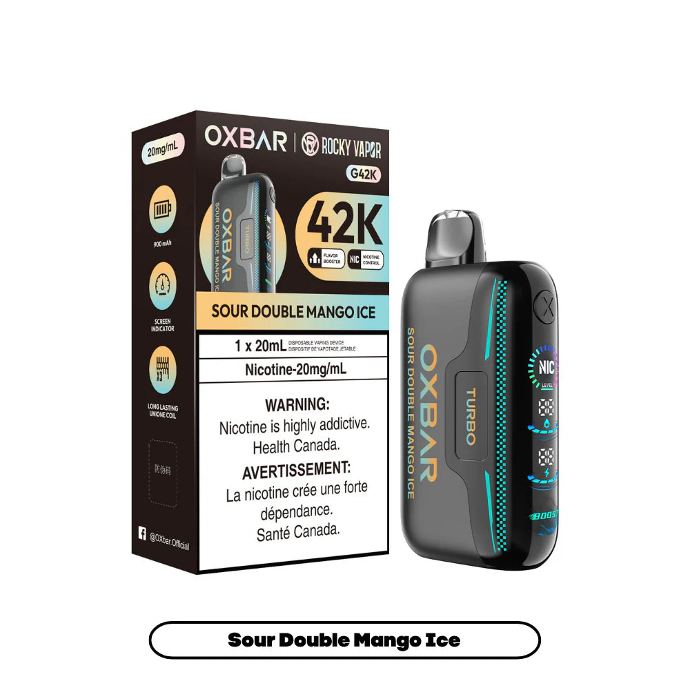 Oxbar G42K Sour Double Mango Ice disposable vape