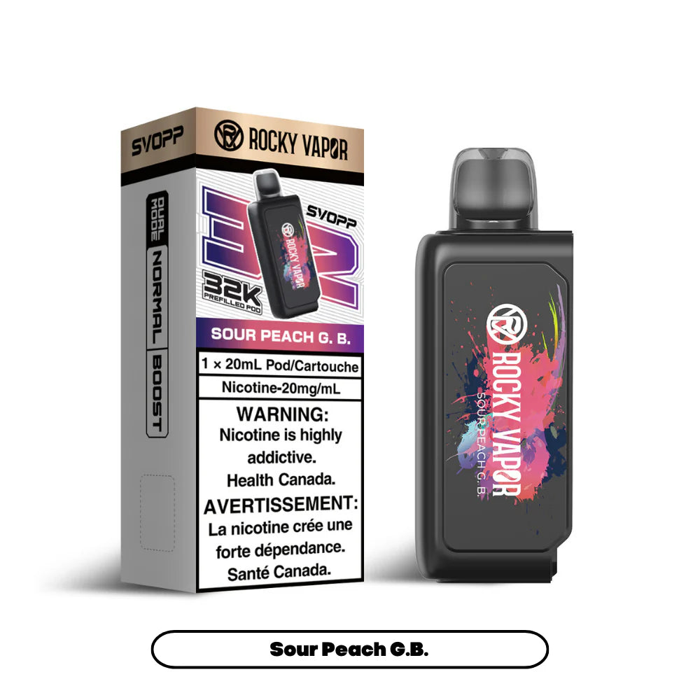 Rocky Vapor SVOPP 32K Pods Sour Peach G.B. pod kit