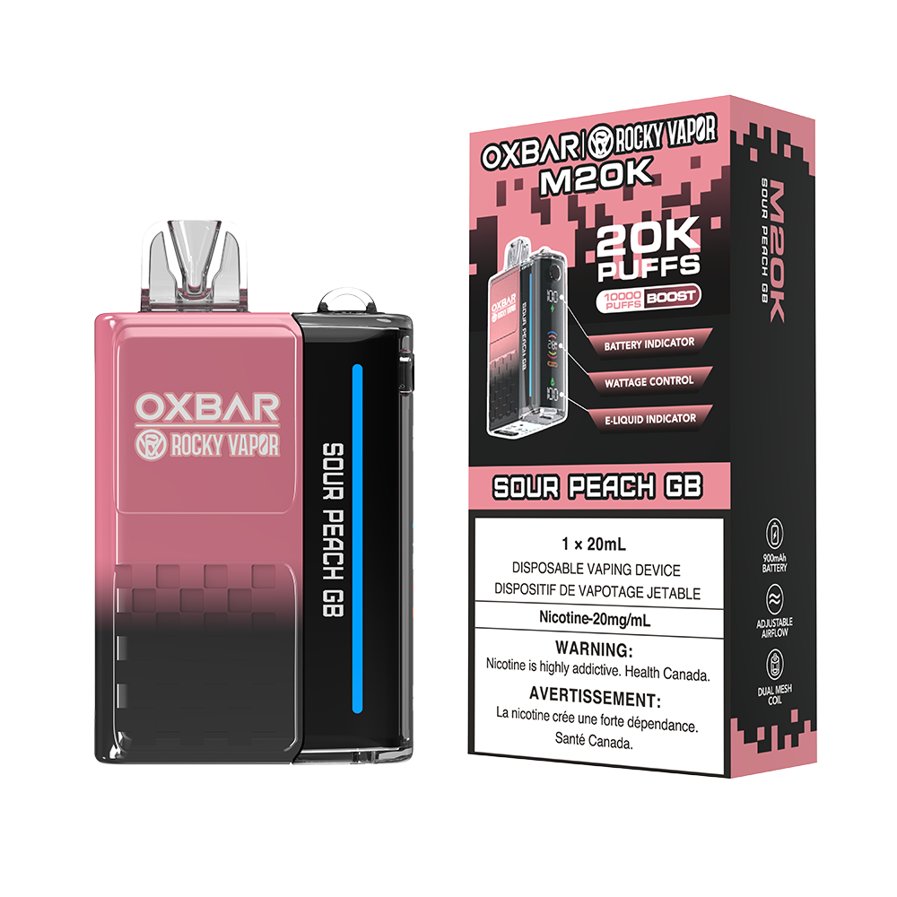 Oxbar M20K Sour Peach GB disposable vape