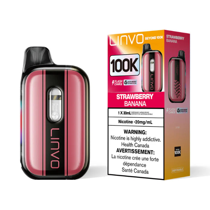Linvo Beyond 100K Disposable Strawberry Banana 30mL 20mg
