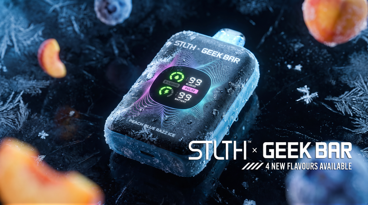 STLTH X GEEK BAR 80K PEACH BLUE RAZZ ICE NEW FLAVOURS
