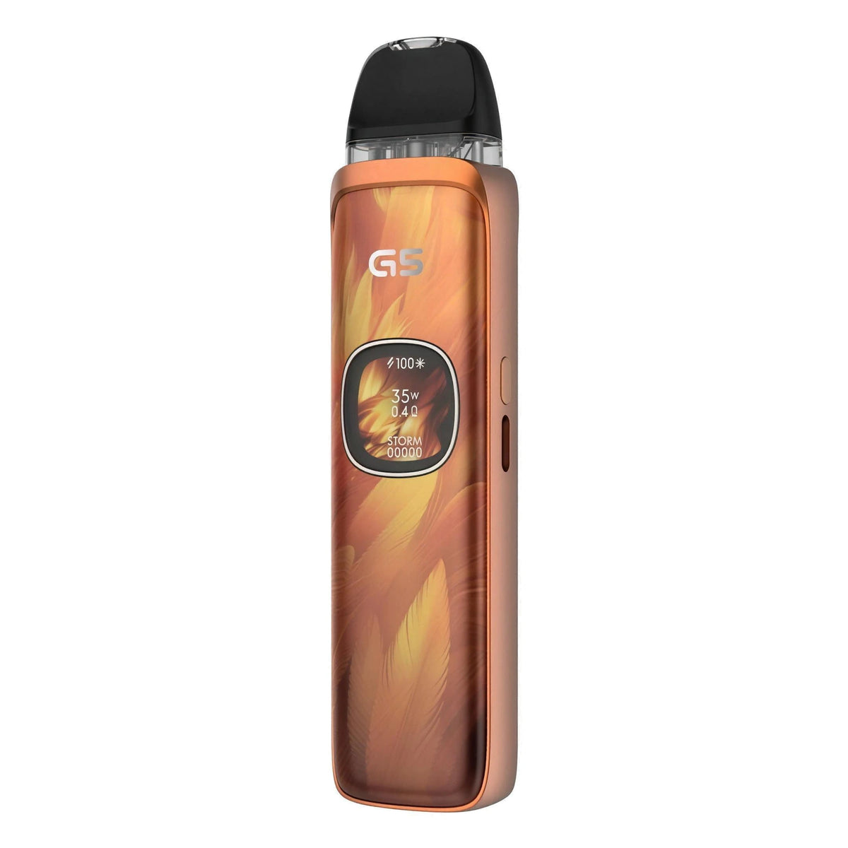 Uwell Caliburn G5 pod kit in Orange Feathers, top fill refillable pod vape