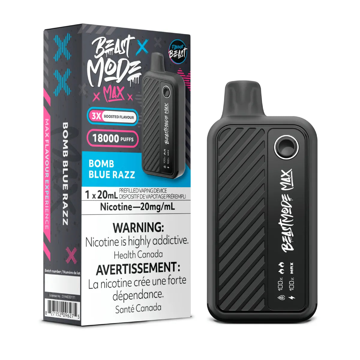 Flavour Beast Mode Max 18K Blazin' Banana Blackberry disposable vape