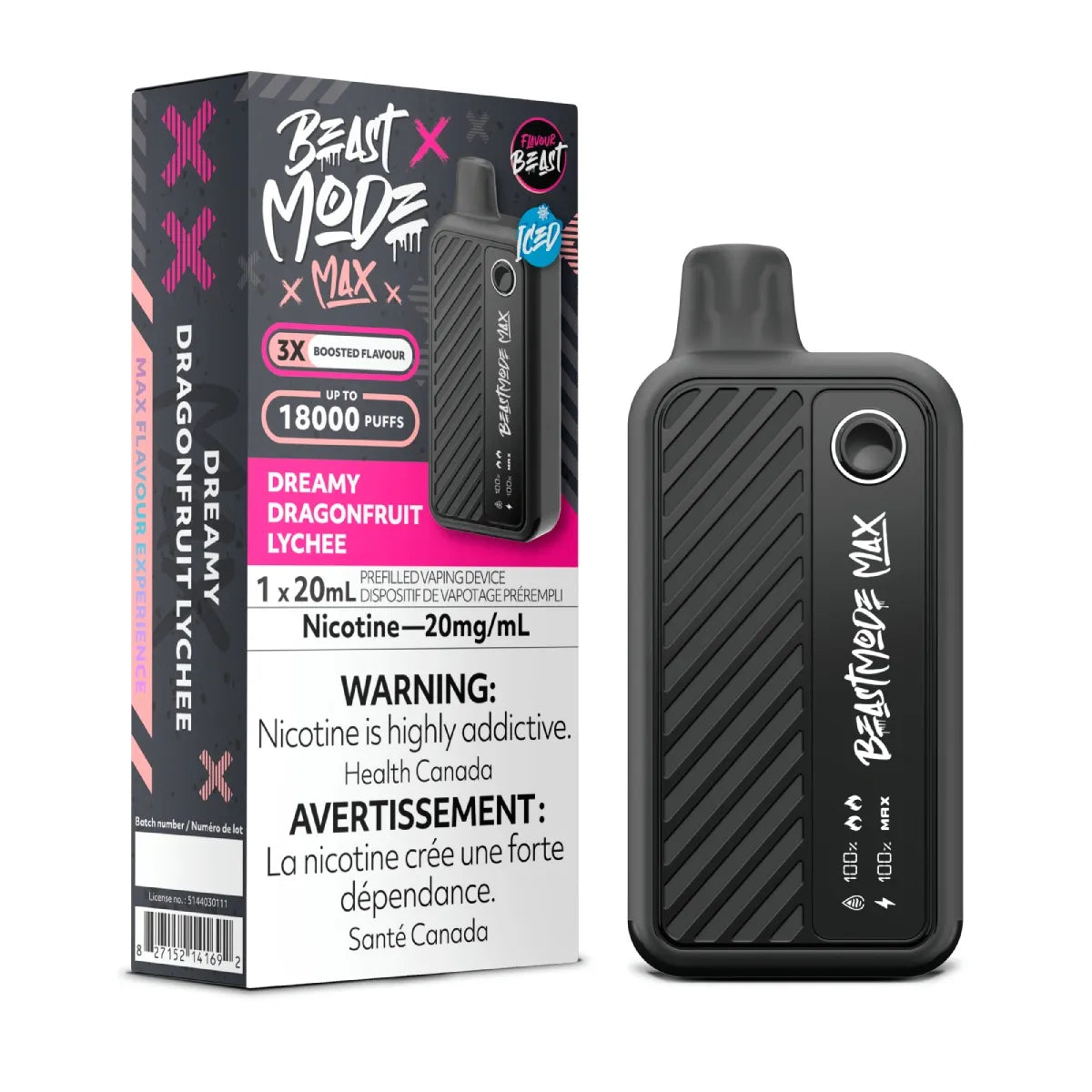 Flavour Beast Mode Max 18K Super Spearmint Iced disposable vape