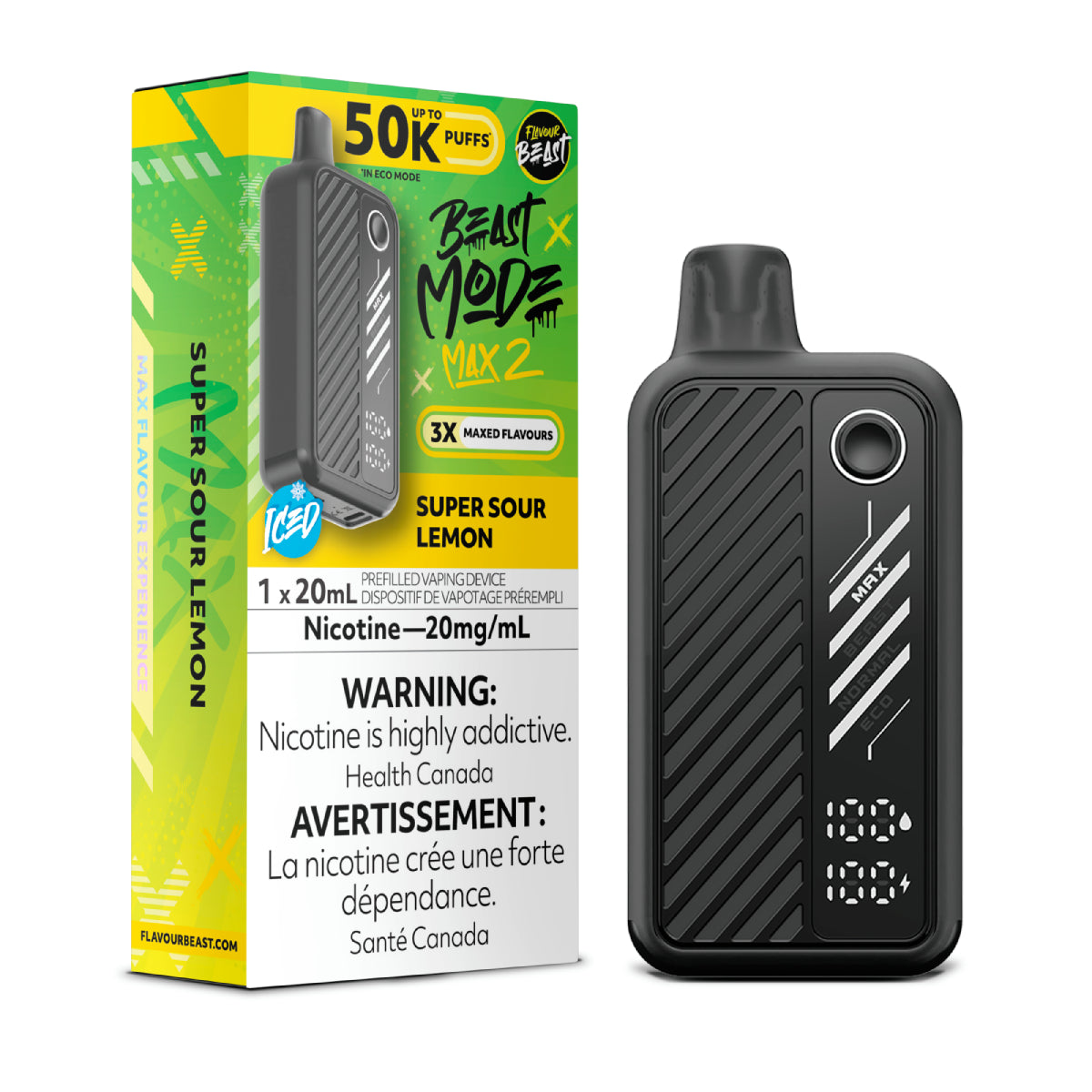 Flavour Beast Mode Max 2 50K Super Sour Apple disposable vape