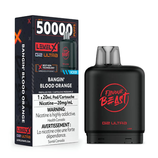 Level X G2 Boost 50K Pods Bangin' Blood Orange vape pod