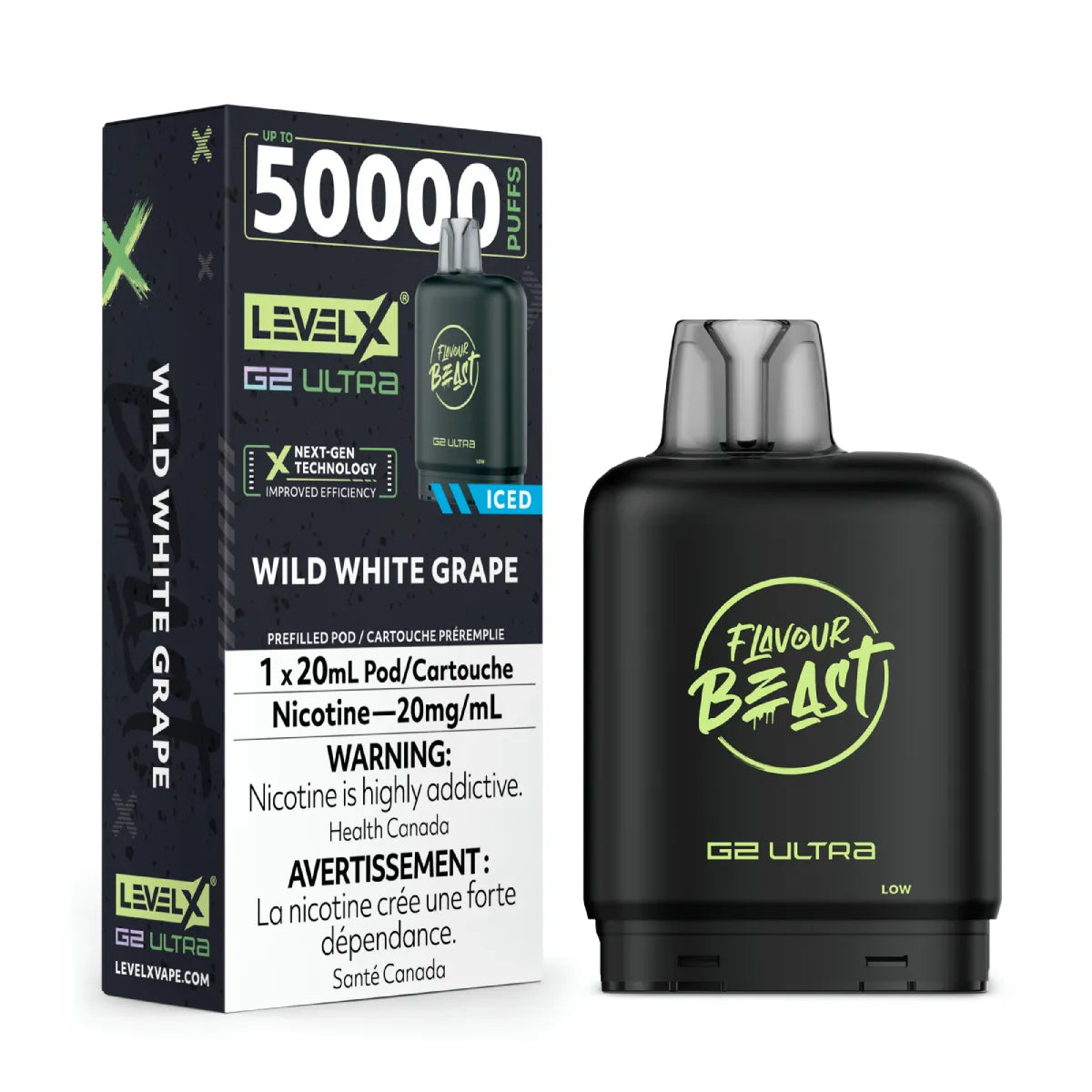 Level X G2 Boost 50K Pods Flavour Beast | 20mL, Dual Mesh | VTW Vaping The Way Level X G2 Boost 50K Pods Flavour Beast | 20mL, Dual Mesh | VTW Vaping The Way