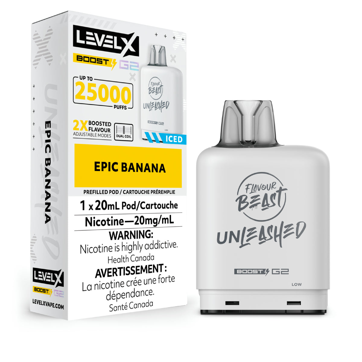 Level X G2 Boost 25K Flavour Beast Unleashed Epic Banana pod
