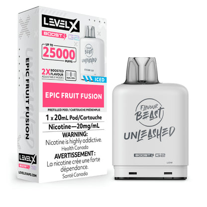 Level X G2 Boost 25K Flavour Beast Unleashed Epic Fruit Fusion pod
