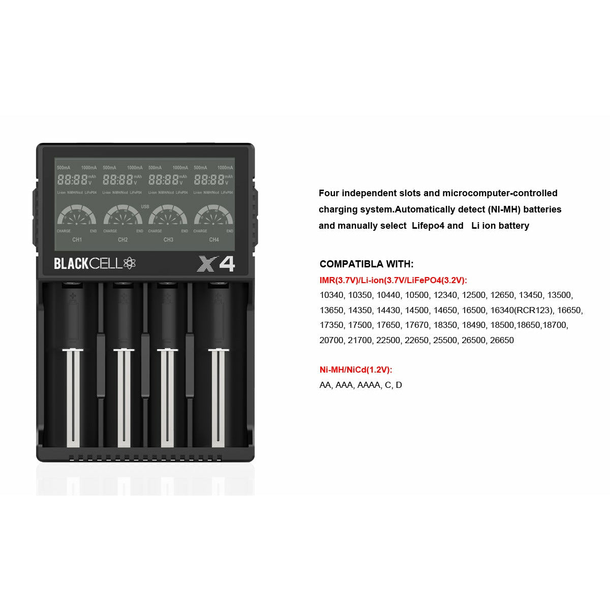 Blackcell X4 Battery Charger Cgagffmmwoiaooqaaankq 5Xu48813 vape battery
