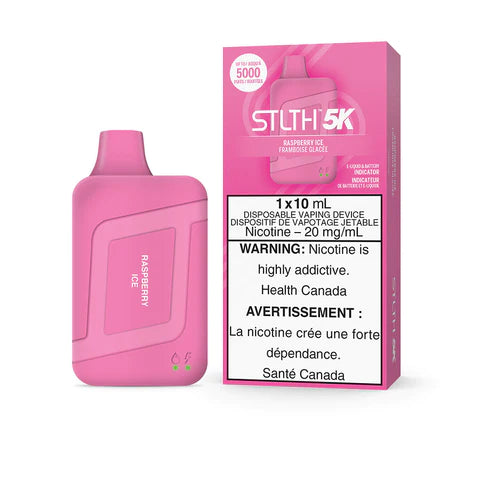 STLTH BOX 5K DISPOSABLE Raspberry Ice vape pod