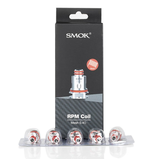 SMOK RPM REPLACEMENT COILS 5PK Smok Rpm Replacement Coils 0.4Ohm Mesh Coils replacement coils